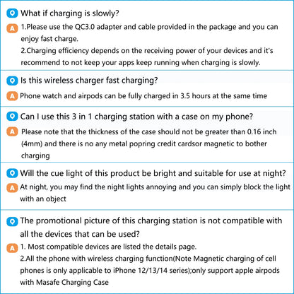Charging Station,Wirelss Charger,Magnetic Charging Station Compatible with Iphone 17 16 15 14 13 12 11 Pro Max XS Xr,For Iwatch Series 9 8 7 6 5 4 3 2 Se,For Airpods 3 2 Pro,Black,No Adapter